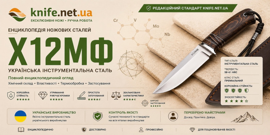 Сталь Х12МФ для ножів: повна енциклопедія, характеристики, плюси та мінуси